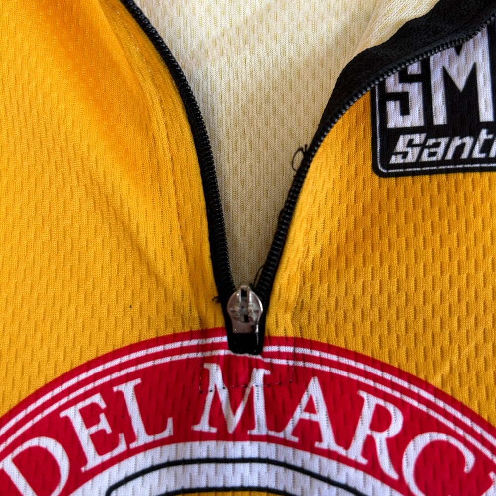 SMS Santini cycling jersey red/gold w/back pockets.Chianti Classico. Size XXL. - Picture 8 of 12